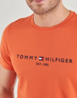 Sale Tommy Hilfiger - TOMMY LOGO TEE Orange