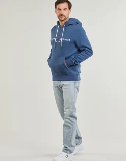 Sale Tommy Hilfiger - TOMMY LOGO HOODY Bleu
