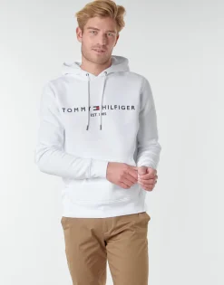 Hot Tommy Hilfiger - TOMMY LOGO HOODY Blanc
