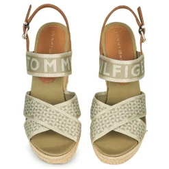 Hot Tommy Hilfiger - TOMMY WEBBING HIGH WEDGE SANDAL Kaki