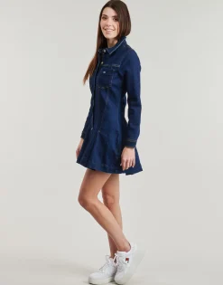 Tommy Jeans - DENIM PLEATED TRUCKER DRESS
