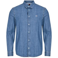 Hot Tommy Jeans - RGLR FIT SHIRT MID BLUE Bleu