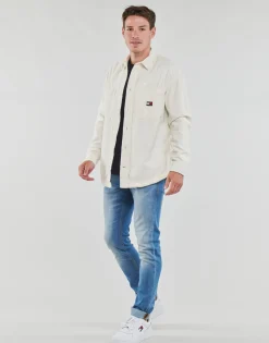 Tommy Jeans - TJM CASUAL CORDUROY OVERSHIRT Blanc