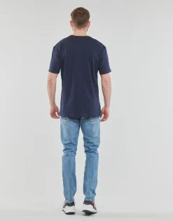 Tommy Jeans - TJM CLASSIC LINEAR LOGO TEE Marine Best
