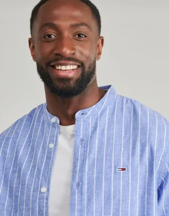 Tommy Jeans - TJM LINEN MIX BND STP SHRT EXT