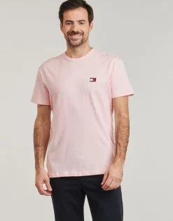Online Tommy Jeans - TJM REG BADGE TEE EXT Rose