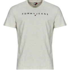 Best Tommy Jeans - TJM REG LINEAR LOGO TEE EXT Beige