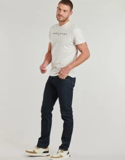 Best Tommy Jeans - TJM REG LINEAR LOGO TEE EXT Beige