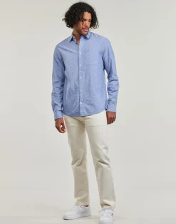 Tommy Jeans - TJM REG LINEN BLEND SHIRT Bleu