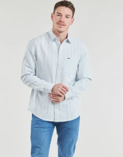 Discount Tommy Jeans - TJM REG OXFORD STRIPESHIRT