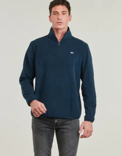 Tommy Jeans - TJM REG S FLAG POLAR 1/4 ZIP Marine
