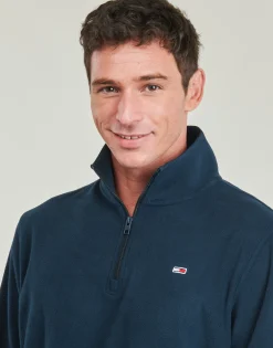 Tommy Jeans - TJM REG S FLAG POLAR 1/4 ZIP Marine