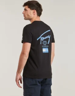 Tommy Jeans - TJM REG TOMMY SIGN CITY TEE EXT Noir Sale