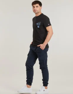 Tommy Jeans - TJM REG TOMMY SIGN CITY TEE EXT Noir Sale