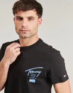 Tommy Jeans - TJM REG TOMMY SIGN CITY TEE EXT Noir Sale