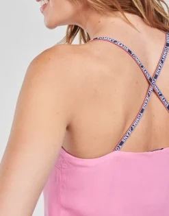 Tommy Jeans - TJW CAMI TOP BUTTON THRU Rose Sale