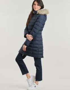 Best Tommy Jeans - TJW ESSENTIAL HOODED DOWN COAT Marine