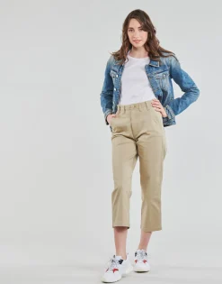 Outlet Tommy Jeans - TJW HIGH RISE STRAIGHT Beige