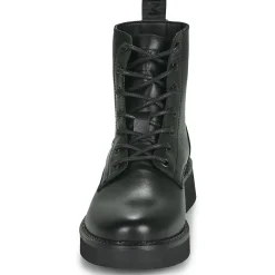 Discount Tommy Jeans - TJW LACE UP FLAT BOOT Noir