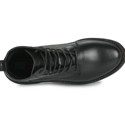 Discount Tommy Jeans - TJW LACE UP FLAT BOOT Noir