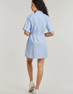 Clearance Tommy Jeans - TJW MINI STRIPE SHIRT DRESS Bleu