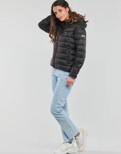 Tommy Jeans - TJW QUILTED TAPE HOODED JACKET Noir Sale