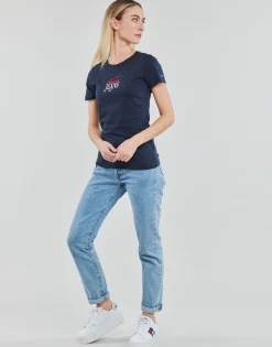Hot Tommy Jeans - TJW SKINNY ESSENTIAL LOGO 1 SS Marine