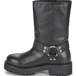 Tommy Jeans - TJW URBAN BIKER BOOT LEATHER Noir Clearance