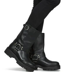 Tommy Jeans - TJW URBAN BIKER BOOT LEATHER Noir Clearance