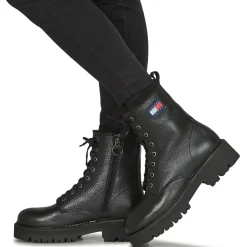 Tommy Jeans - TJW URBAN BOOT TUMBLED LTR WL Noir Discount
