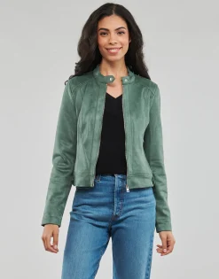 Sale Vero Moda - VMJOSE MARI SHORT FAUX SUEDE JACKET BOOS Vert