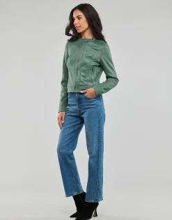 Sale Vero Moda - VMJOSE MARI SHORT FAUX SUEDE JACKET BOOS Vert