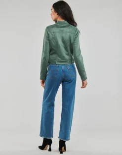 Sale Vero Moda - VMJOSE MARI SHORT FAUX SUEDE JACKET BOOS Vert