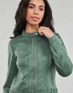 Sale Vero Moda - VMJOSE MARI SHORT FAUX SUEDE JACKET BOOS Vert