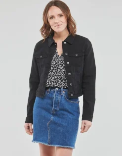 Hot Vero Moda - VMLUNA LS SLIM DNM JACKET MIX GA NOOS Noir