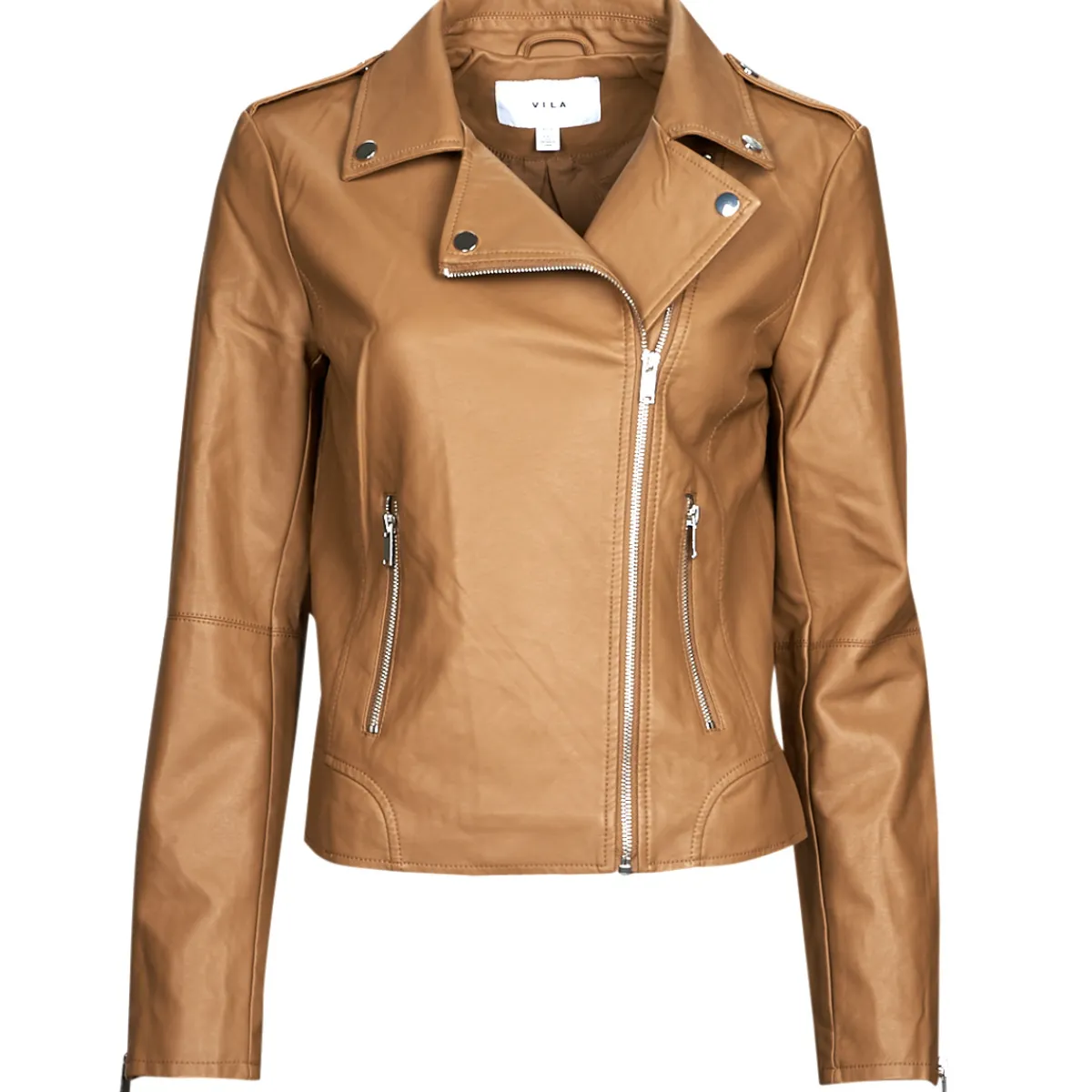Vila - VICARA COATED JACKET Marron Hot