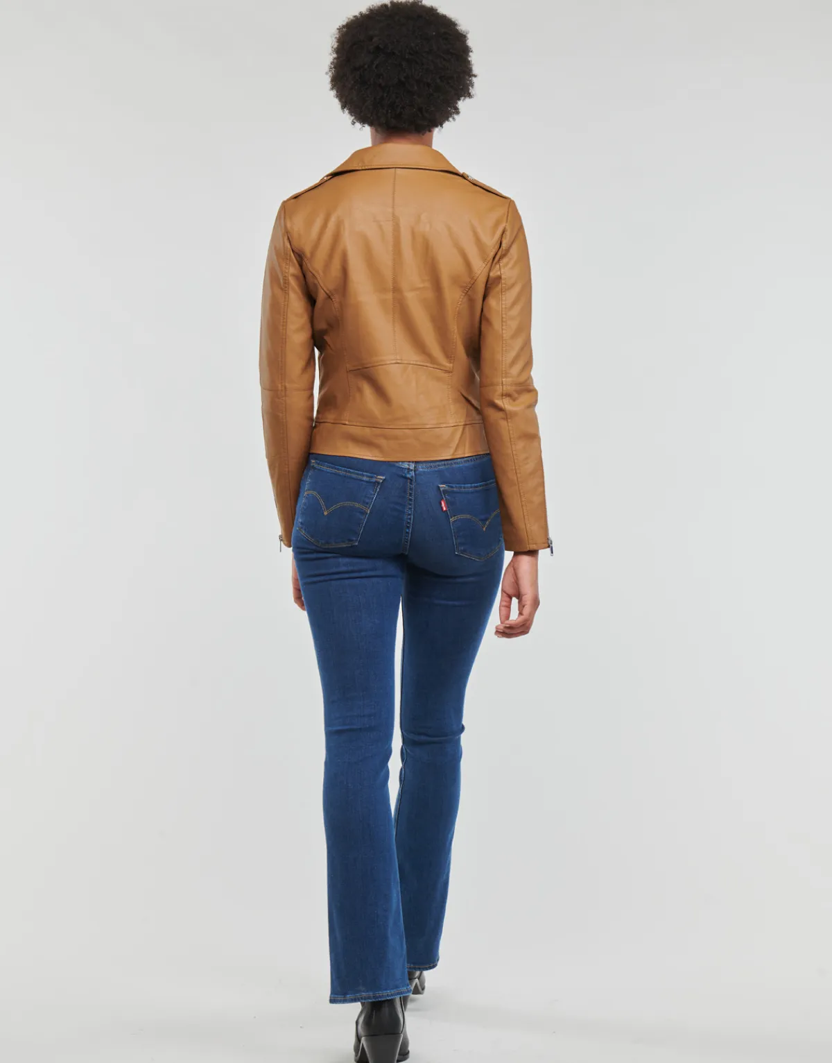 Vila - VICARA COATED JACKET Marron Hot