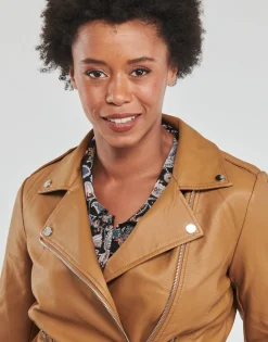 Vila - VICARA COATED JACKET Marron Hot