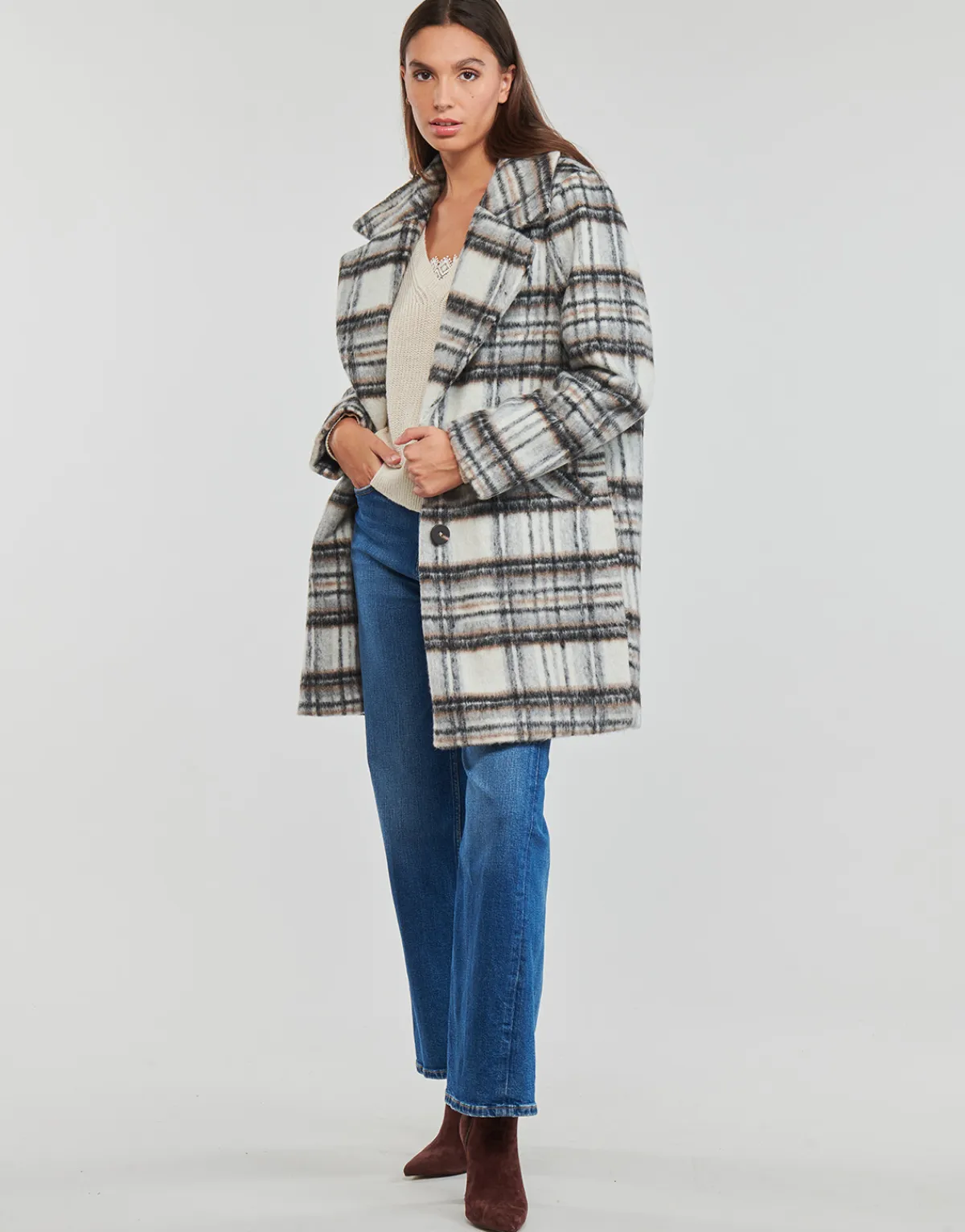 Vila - VIROY L/S COAT Multicolore Clearance